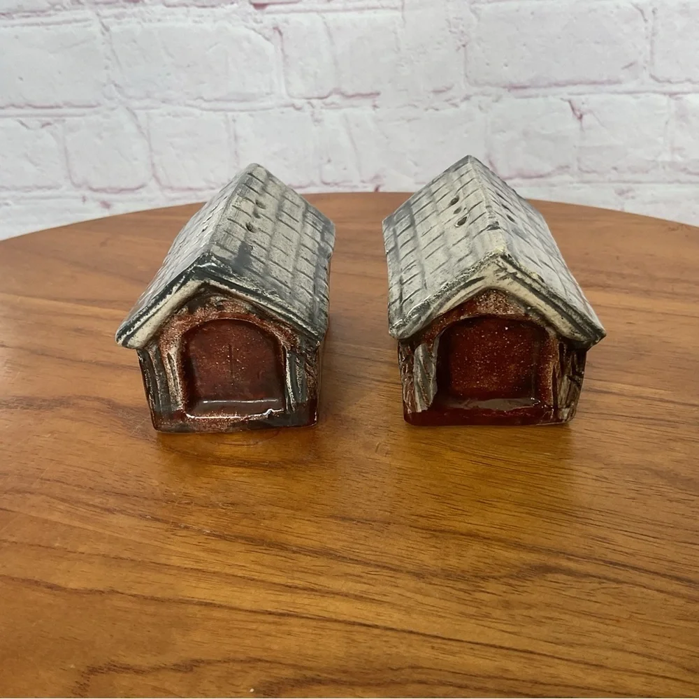 Vintage Ceramic Covered Bridge Salt and Pepper Shakers